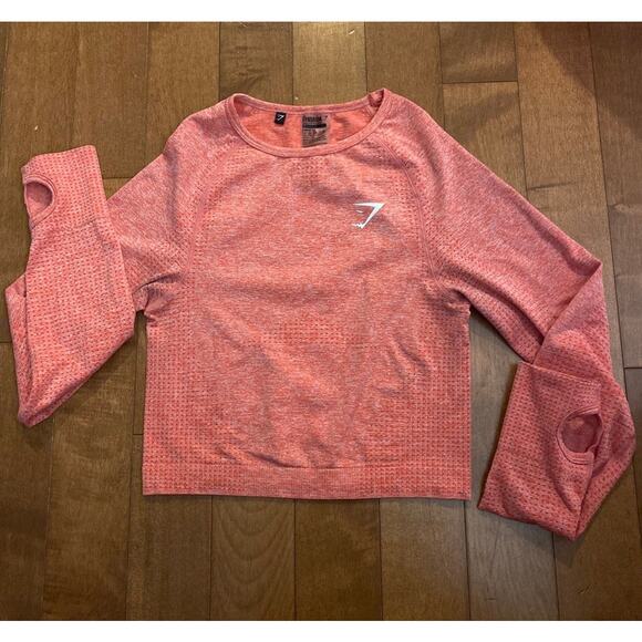Gymshark VITAL SEAMLESS 2.0 CROP TOP long sleeves size small - Picture 2 of 10